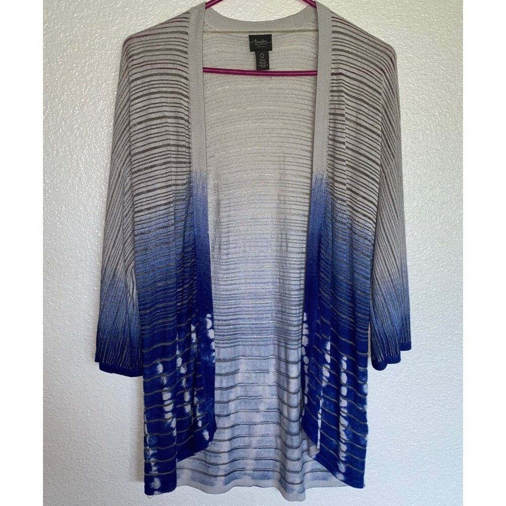 Chico’s‎ Travelers Women’s Open Front Sweater Size 0 Hombre Stretchy 3/4 Sleeve